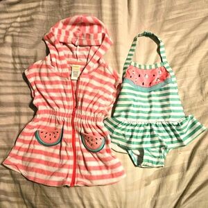 Toddler Girls Watermelon Swim Set